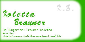 koletta brauner business card